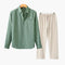 Conjunto de lino Old Money — manga larga